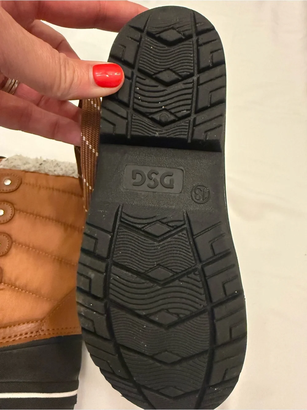 DSG 3M Thinsulate Brown and Black Kids Lace-Up Insulated Snow Boots